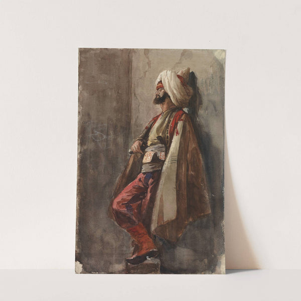 A Man In An Oriental Costume by Adolf Von Becker