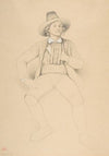 A Man in Tyrolean Costume, Seated, Smoking a Pipe