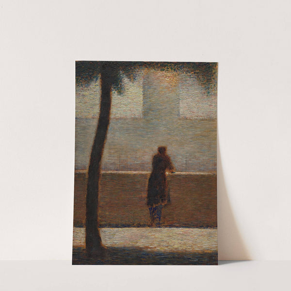 A Man Leaning on a Parapet (ca. 1881) by Georges Seurat