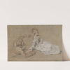 A Man Reclining and a Woman Seated on the Ground by Jean-Antoine Watteau