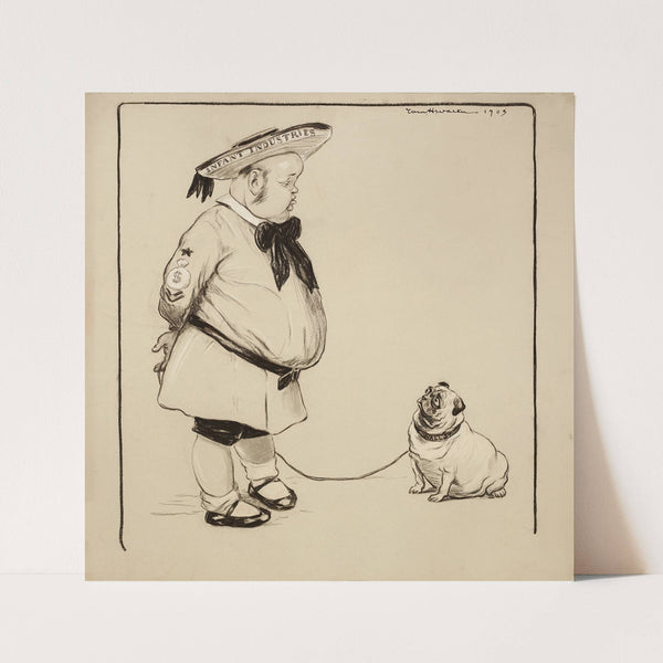 A man representing infant industries with his bulldog representing Wall Street. (1903) by William Henry Walker