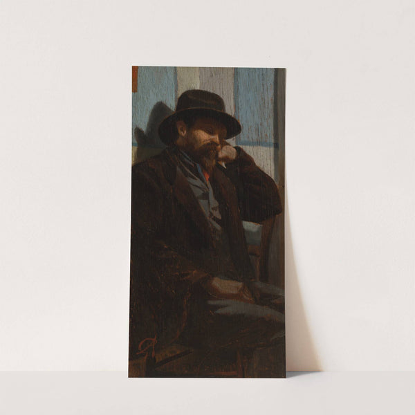 A Man Seated and Asleep (ca. 1865) by Giuseppe Abbati