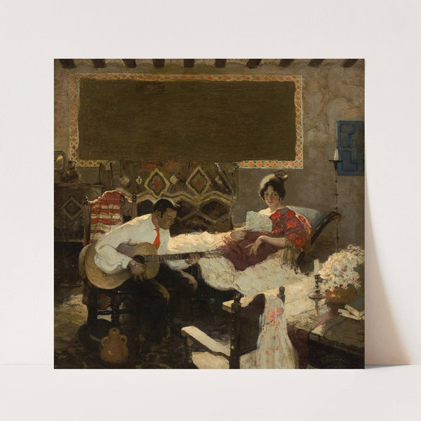A Man Serenading a Woman (1924) by Dan Content