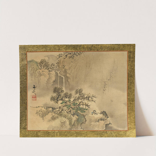 A Man taking a Rest under a Big Pine by Tani Bunchō