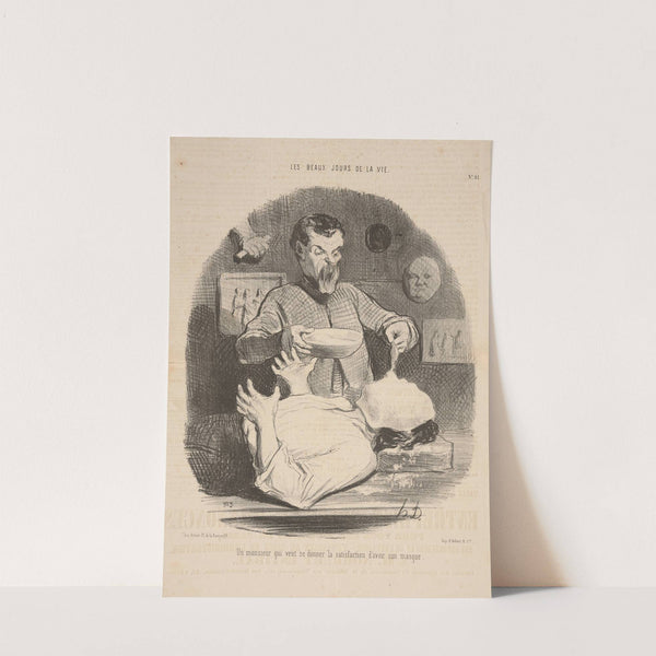 A man who wants to give himself the satisfaction of having his mask (1846) by Honoré Daumier