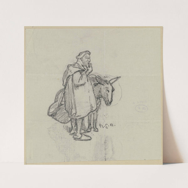 A man with a donkey (1912) by Rudolf Gudden