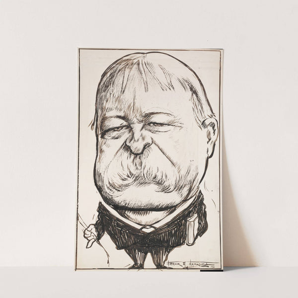 A man with a large mustache and a book under his arm. (1901) by Frank Arthur Nankivell