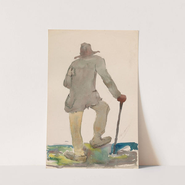 A Man with a Walking Stick by Michael Healy