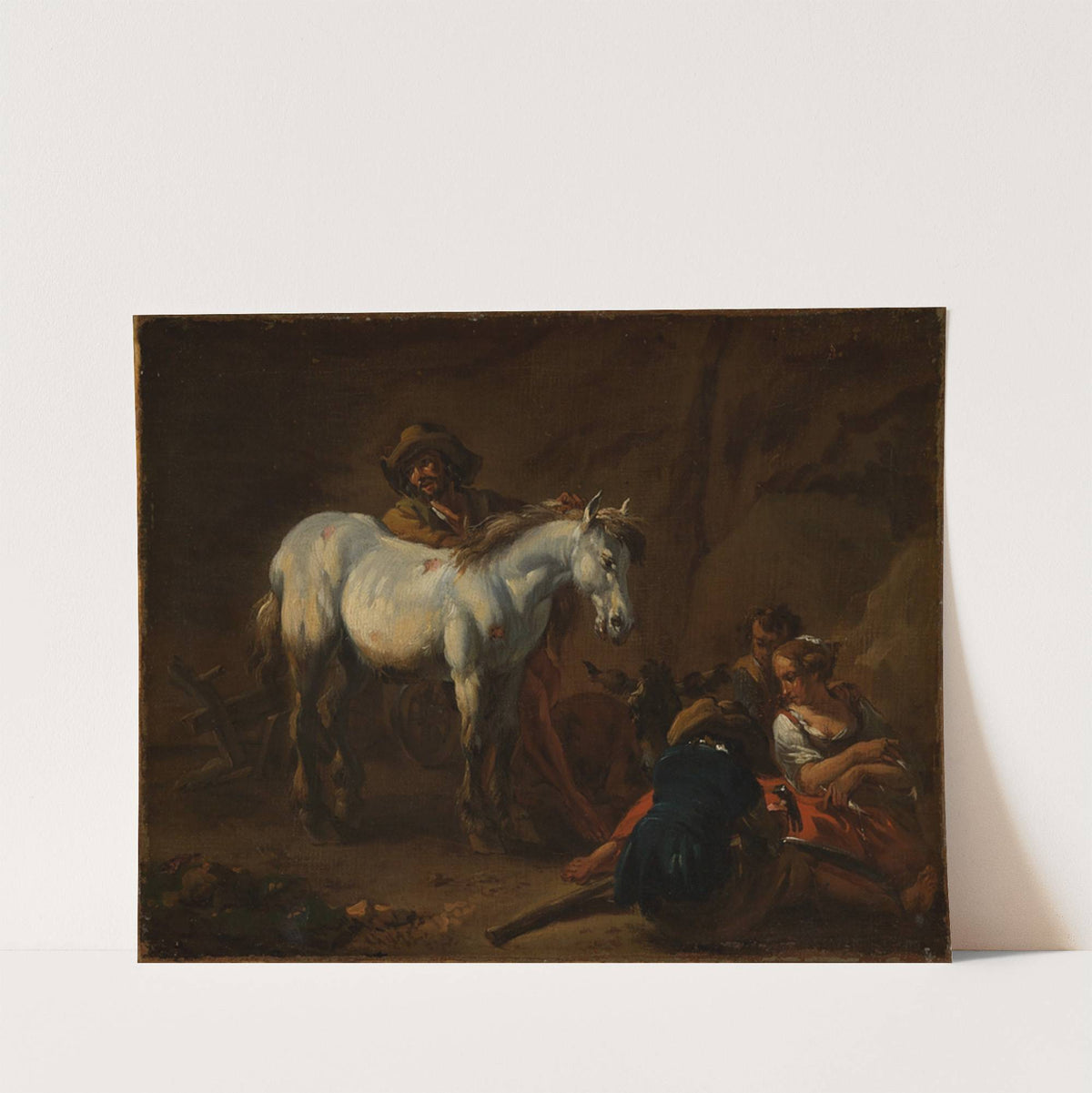 A man with a white horse by Nicolaes Pietersz. Berchem
