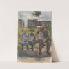 A Man with Three Girls on a Bench in the Oosterpark in Amsterdam by Isaac Israëls