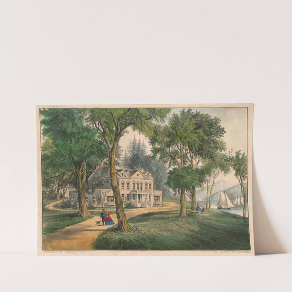 A mansion of the olden time by Currier & Ives.