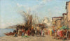 A market before Nusretiye Camii mosque in Tophane, Constantinople
