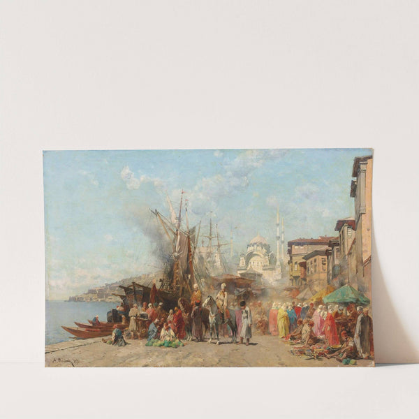 A market before Nusretiye Camii mosque in Tophane, Constantinople (1870) by Alberto Pasini