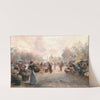 A Market before the Church of St. Charles by Emil Barbarini