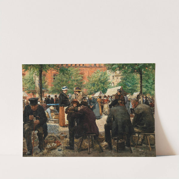 A Market Day in Lübeck by Hermann Linde