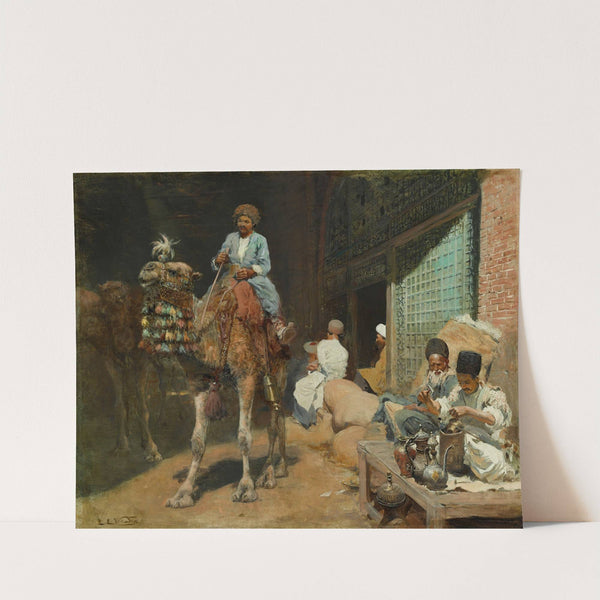 A market in Ispahan by Edwin Lord Weeks