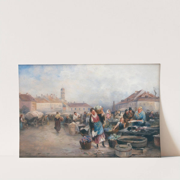 A Market on Freyung by Emil Barbarini