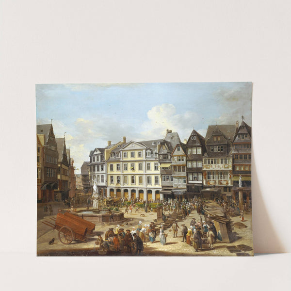 A Market on the Römerberg in Frankfurt by Christian Georg Schütz the elder