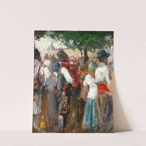 A Market Scene by Nicolae Vermont