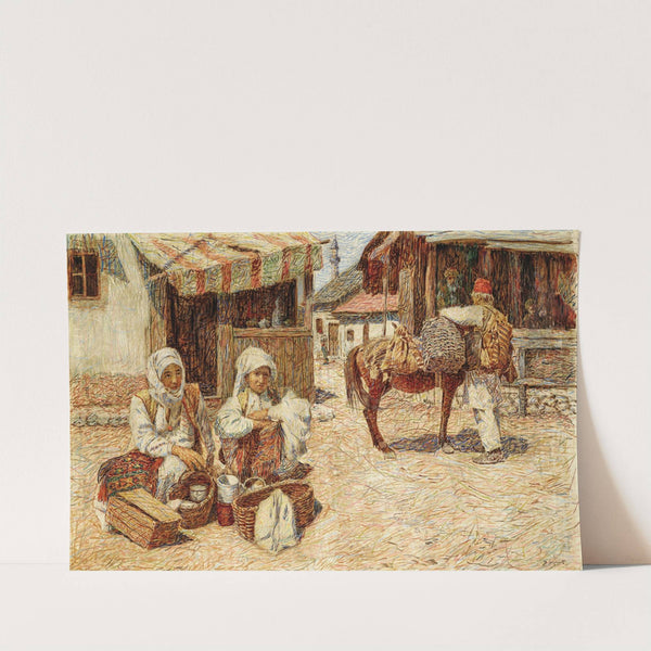 A Market Scene by Spiro Bocaric