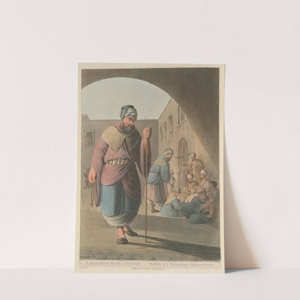 A Maronite Monk and Pilgrims by Luigi Mayer