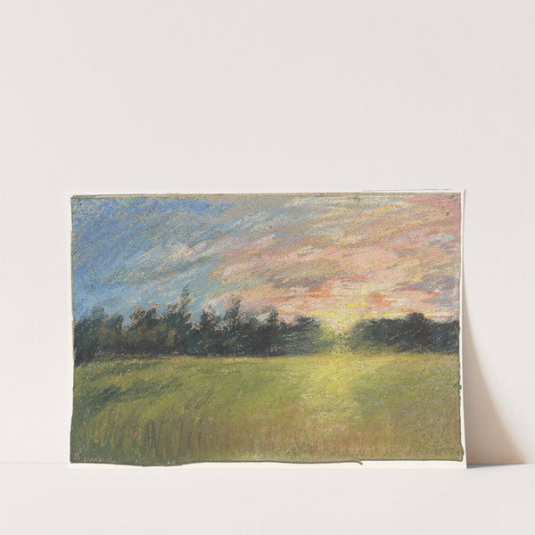 A Meadow at Sunset by Paul Huet