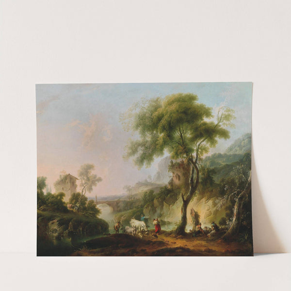 A Mediterranean landscape with shepherds and their flock by Michael Wutky