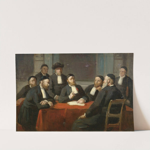 A Meeting of The Rabbinical Council by Edouard Moyse