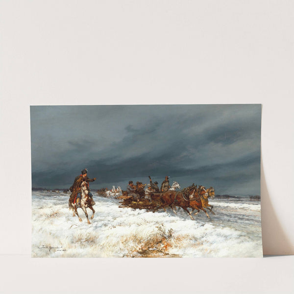 A Merry Party Returning Home by Tadeusz Rybkowski