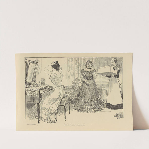 A message feom the outside world (1900-1905) by Charles Dana Gibson