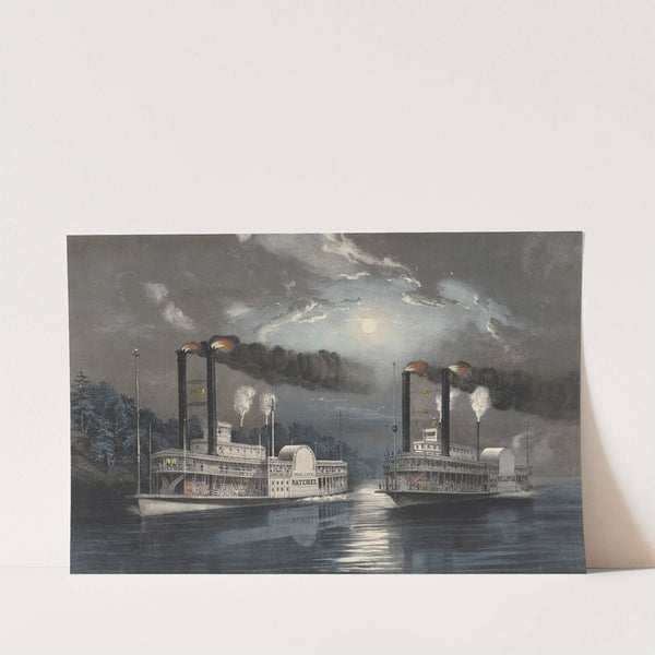 A Midnight Race on the Mississippi by Frances Flora Bond Palmer