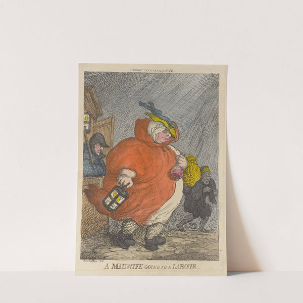 A midwife going to a labour by Thomas Rowlandson