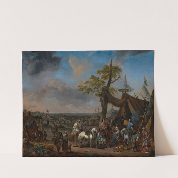 A military encampment, traditionally identified as the Siege of Antwerp (1661) by Johannes Lingelbach