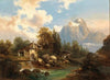 A Mill by a Mountain River, in the Background the Dachstein Massif