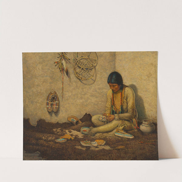 A Moccasin Maker by Carl Moon