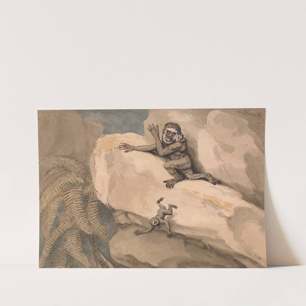 A Monkey and Young by Samuel Howitt