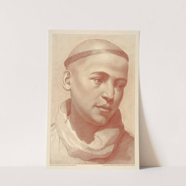 A Monk’s Head (after Annibale Carracci) by Francesco Bartolozzi