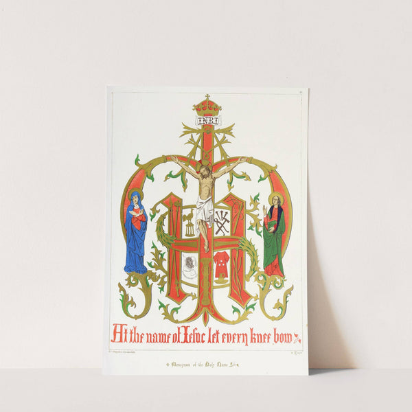 A Monogram of the Holy Name, with our Lord, St. Mary, and St. John by Augustus Pugin