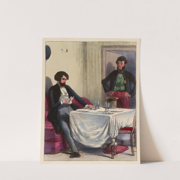 A monsieur Anatole qui attends dans un cabinet de la Poissonnerie (1840) by Paul Gavarni