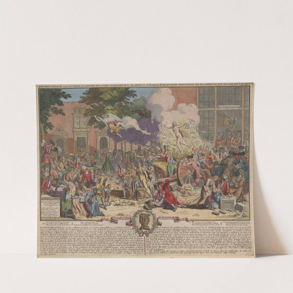 A monument dedicated to posterity in commemoration of ye incredible folly transacted in the year 1720 (1720) by Bernard Picart