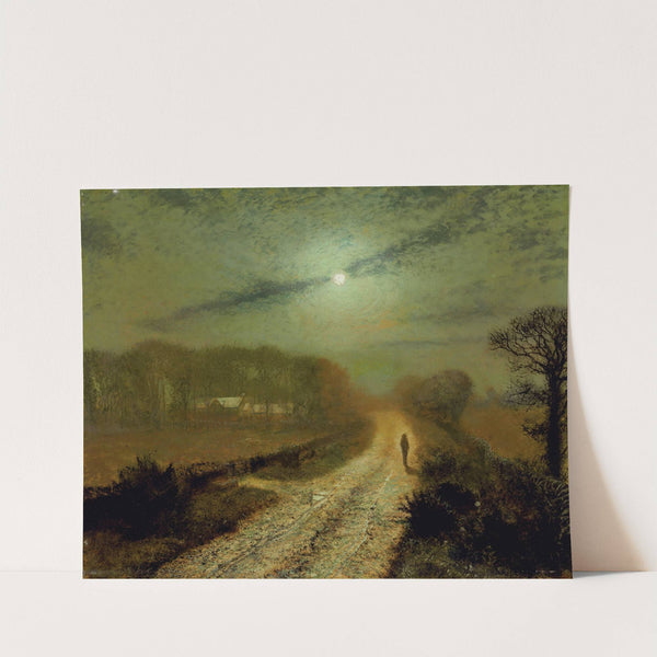 A moonlit landscape by John Atkinson Grimshaw