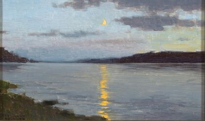 A Moonlit Night on a Lake