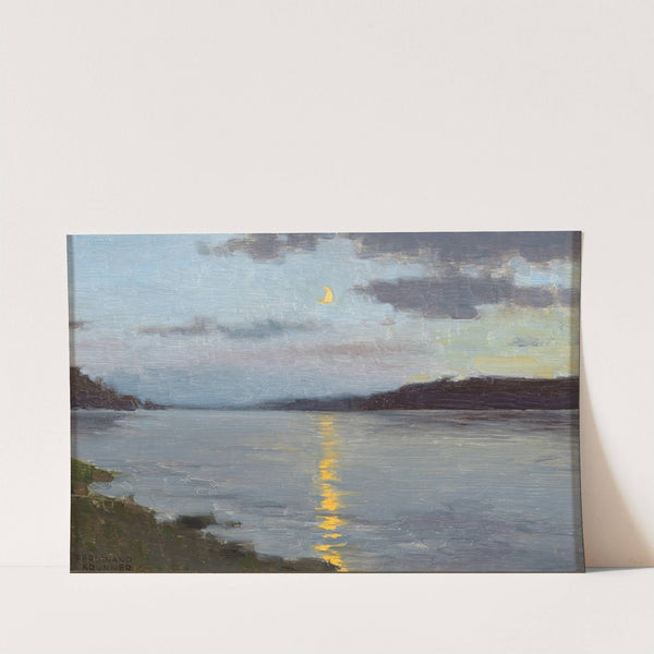 A Moonlit Night on a Lake by Ferdinand Brunner