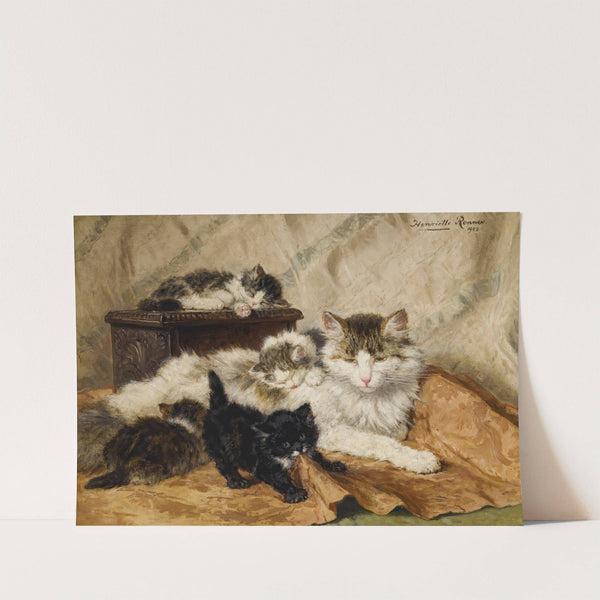 A Mother And Her Kittens by Henriëtte Ronner-Knip