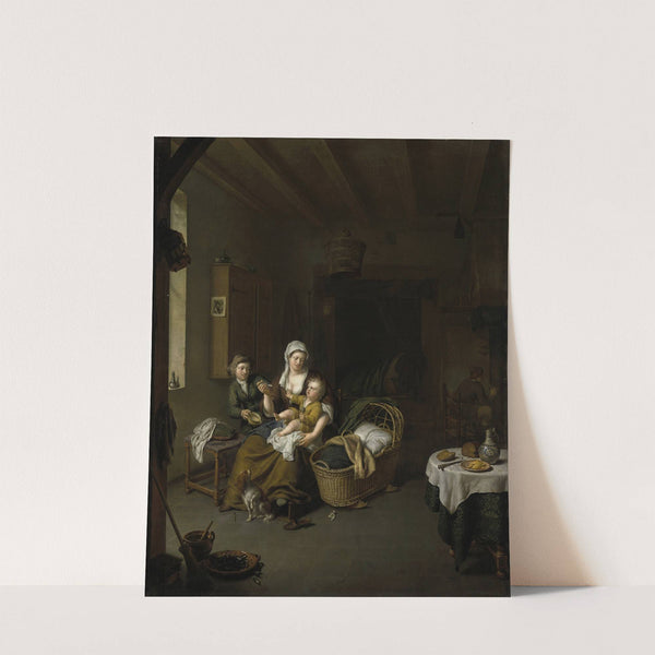 A Mother Feeding her Child by Willem Van Mieris