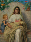 A Mother with Children on Southern Veranda