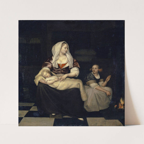 A Mother With Her Child And A Maid by Jacob Ochtervelt