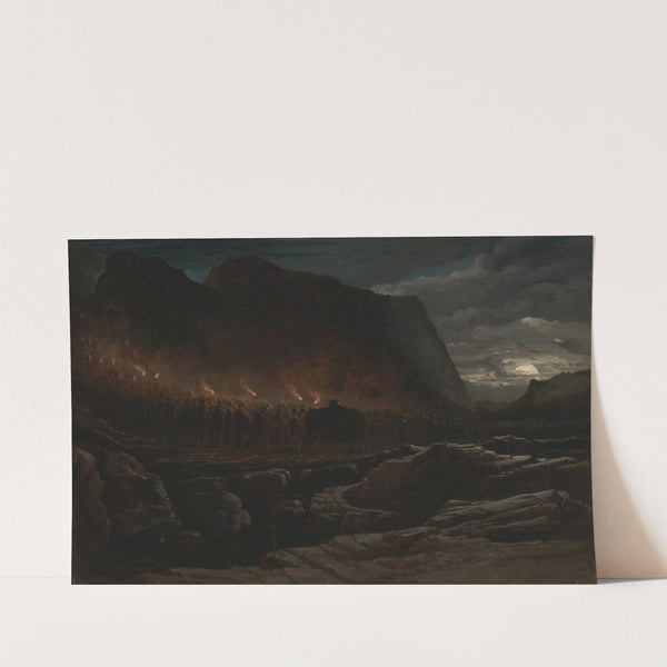 A Mountain Chieftain’s Funeral (ca. 1848) by Francis Danby
