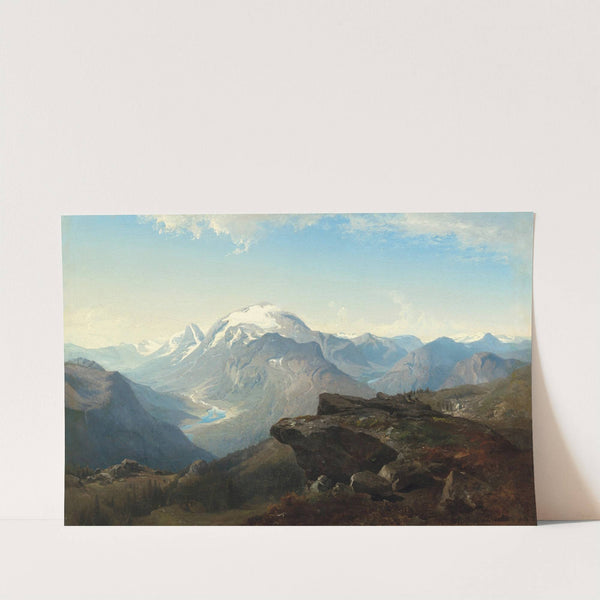 A Mountain Landscape (1863) by August Becker