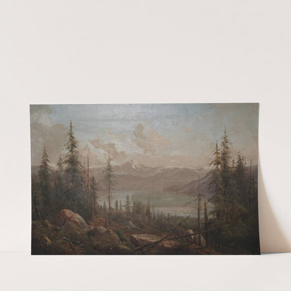 A Mountain Landscape with a Fallen Tree in the Foreground by Juan Buckingham Wandesforde